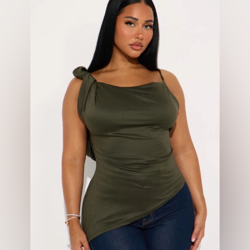 Dominica Asymmetrical Draped High Neck Top NEW 🏷️